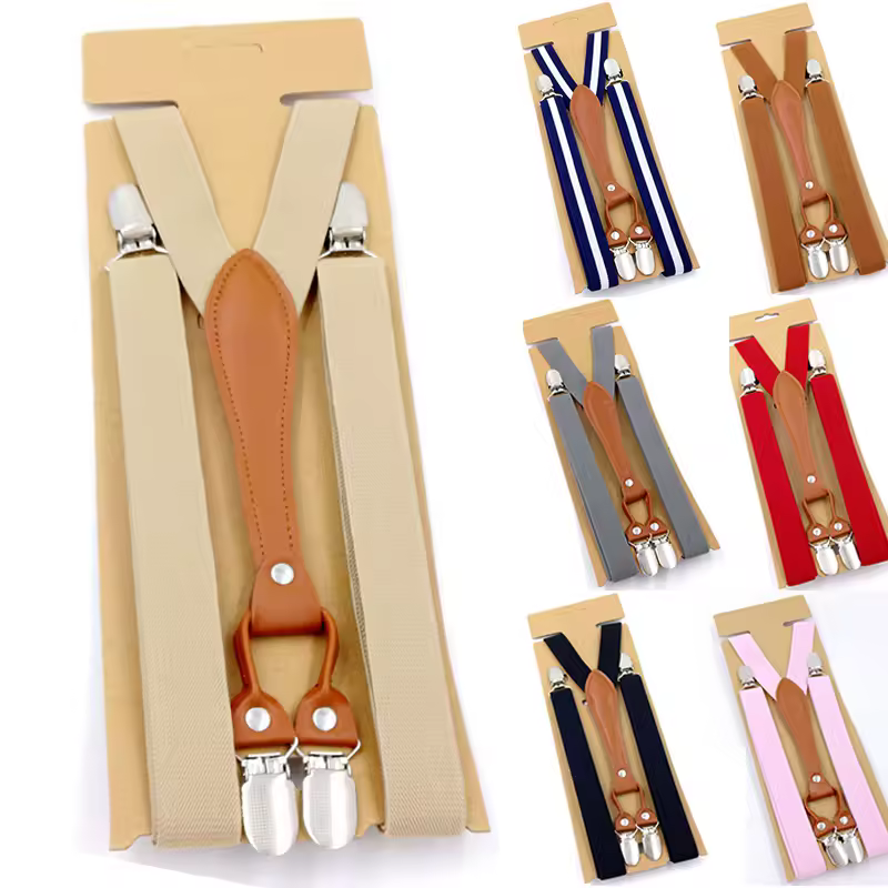 Neue Mode Hosenträger Männer Frauen Erwachsene Leder Getrimmt Ende Y Zurück Einstellbare Elastische Hosenträger Strap Gürtel Hochzeit Party