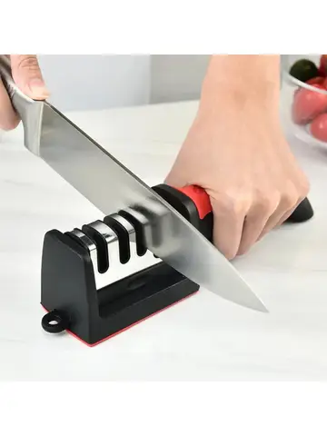 4-Stage Handheld Knife Sharpener Whetstone Stone Professional Chef Meat Cleaver Scissors Camping BBQ Home Kitchen Accessories