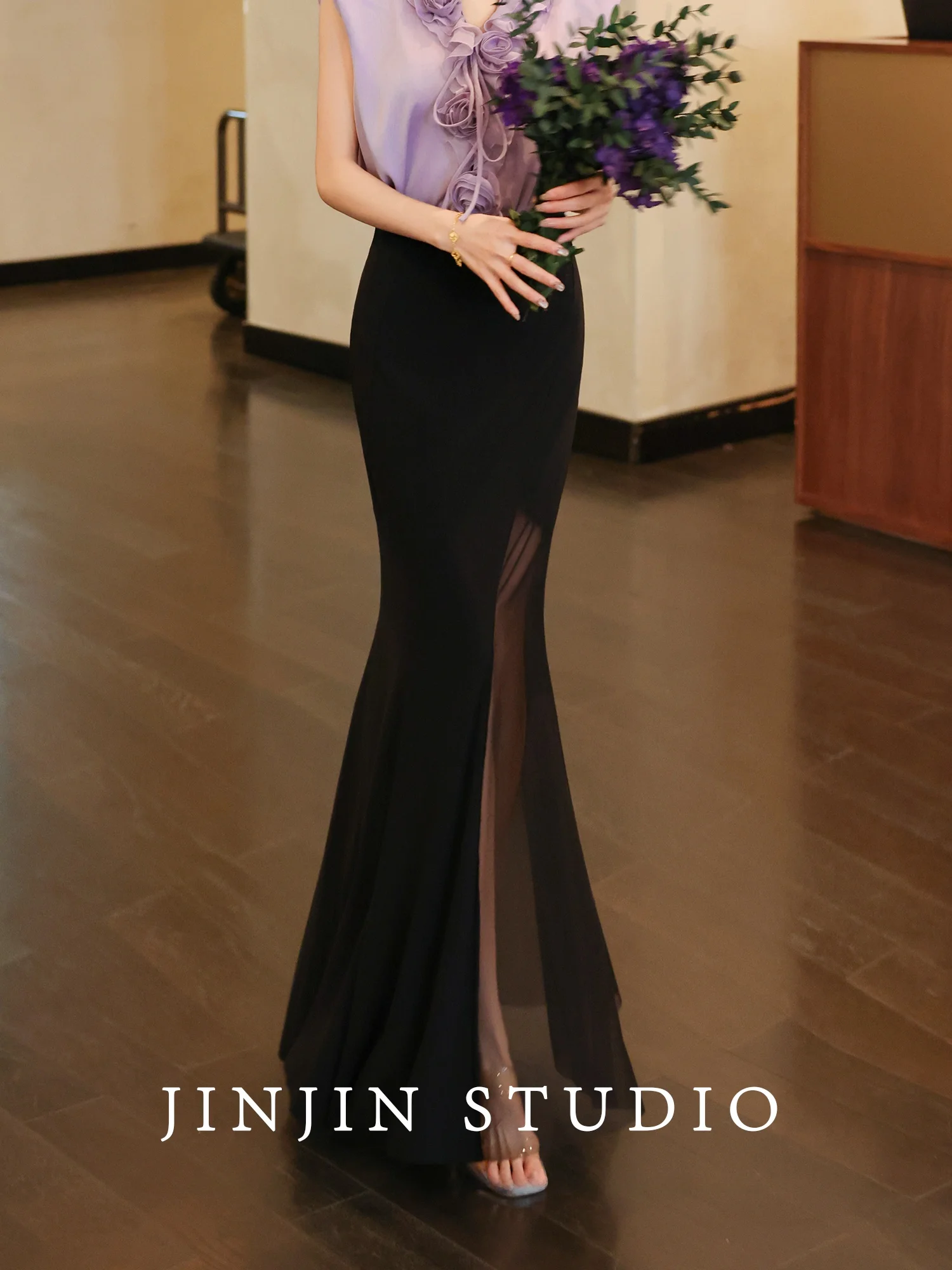 

Original MD High Waist Lace Half Skirt Sexy Splice Design Breathable Skin-Friendly Fashionable Slimming Summer Pencil Skirt