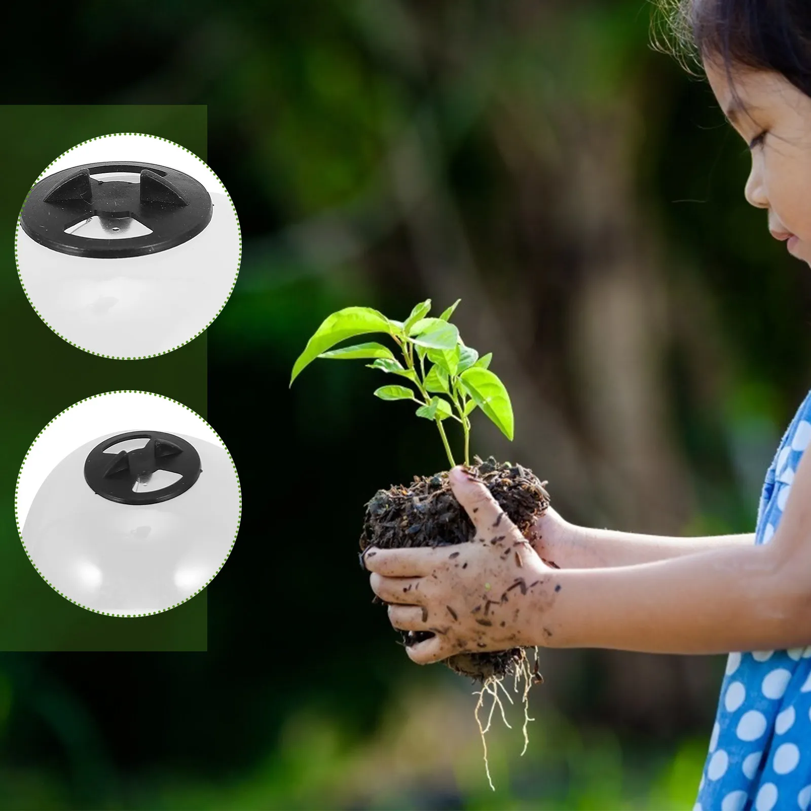 

2Pcs Plastic Round Garden Plant Pot Durable Succulent Flowerpot Stuffy Planter for Yard and Indoor Use Flowerpot with Lid