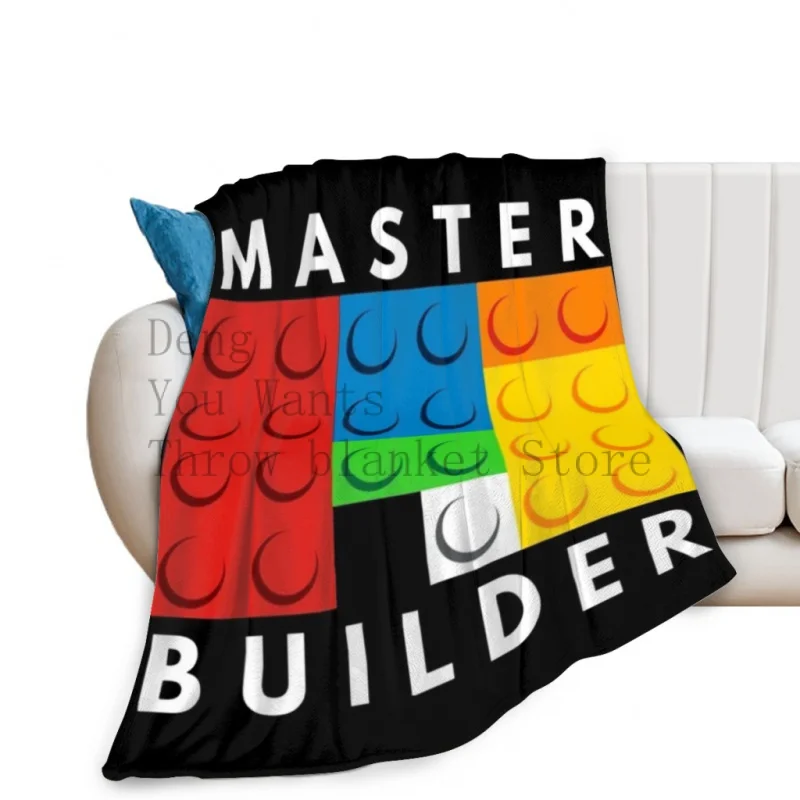 Master Builder Throw Blankets Soft Velvet Blanket Travel Bedding Fleece Blanket