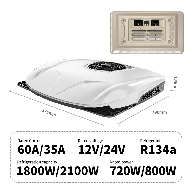 2025 Hot Sale 24V AC Truck Rooftop Air Conditioner 12V Car Camper Accessories High Efficiency Truck Air Conditioning System