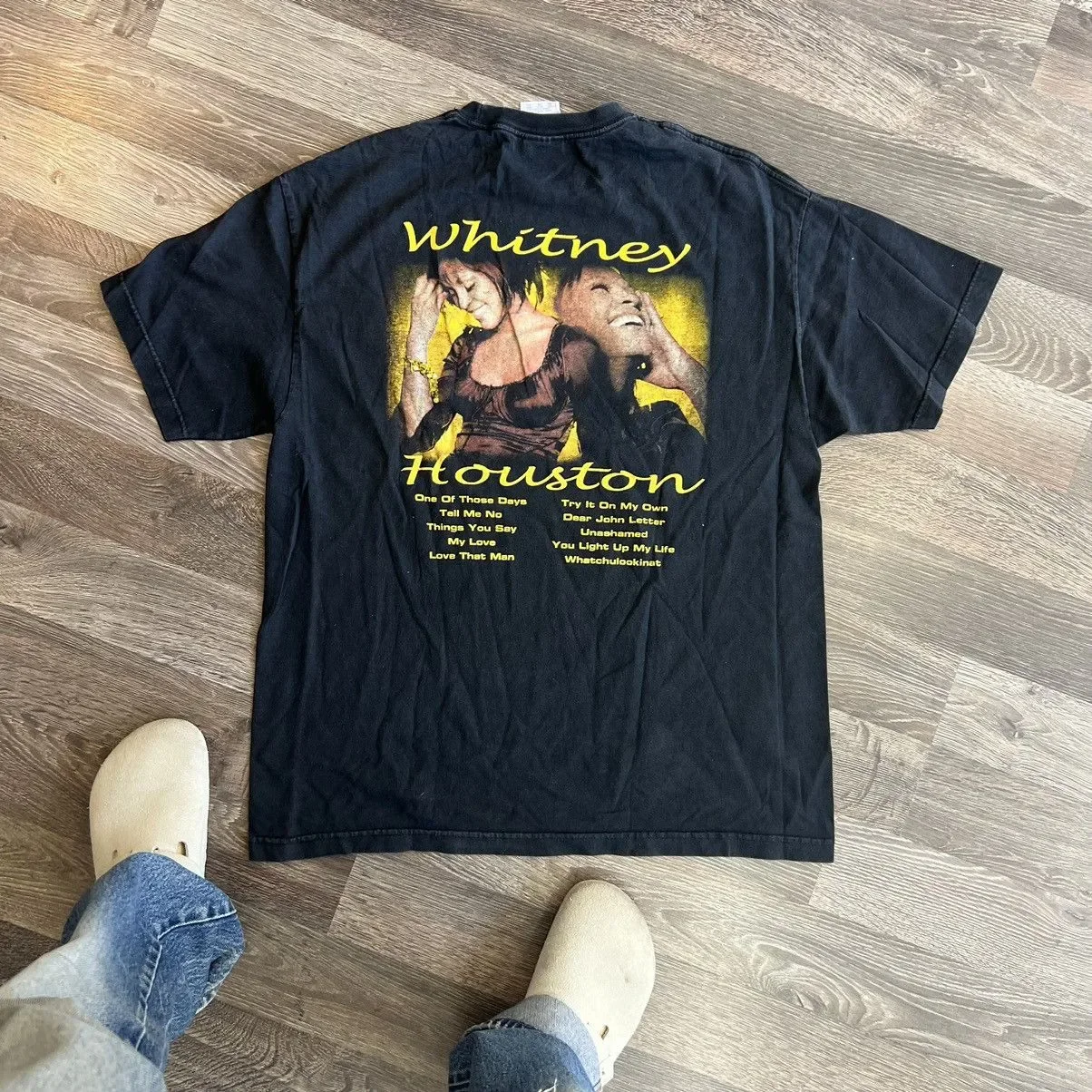 Vintage Whitney Houston rap tee shirt double sided