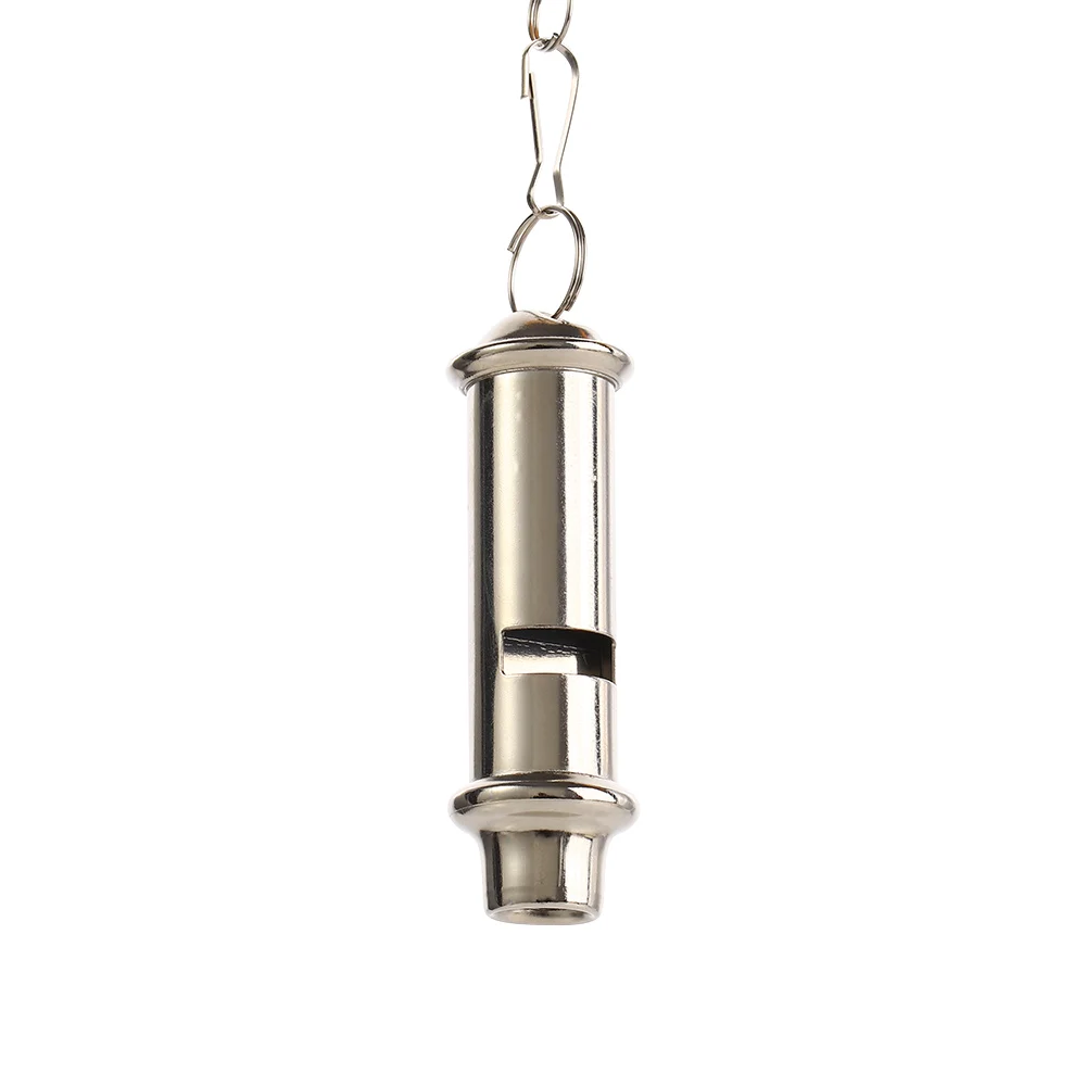 New Arrival Silver Metal Whistle with Neck Chain English London For Police Bobby Judge Security