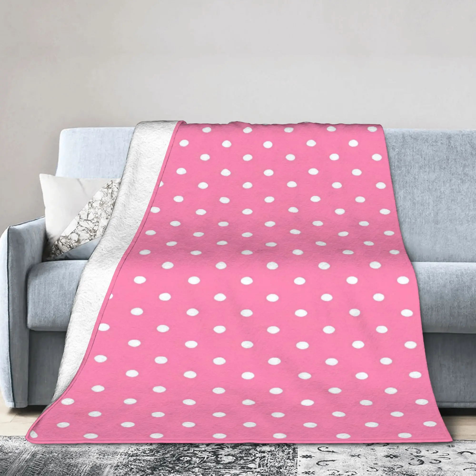 Pink Strawberry Solid Print Blankets Quality Super Soft  Throw Blanket Winter Travel Office Couch Chair Street Trend Bedspread