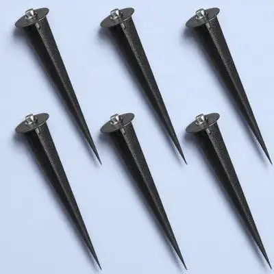 

6pcs Plastic Solar Light Stakes Lawn Garden Replacement Durable Lightweight Threaded Spike Easy Install Path