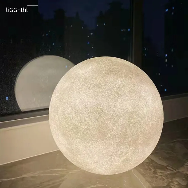 Moon Lamp Moon Lamp Charging Plug-In LED Floor Lamp Suitable For Bedroom Study Bed Lamp Creative INS Gift Atmosphere Lamp