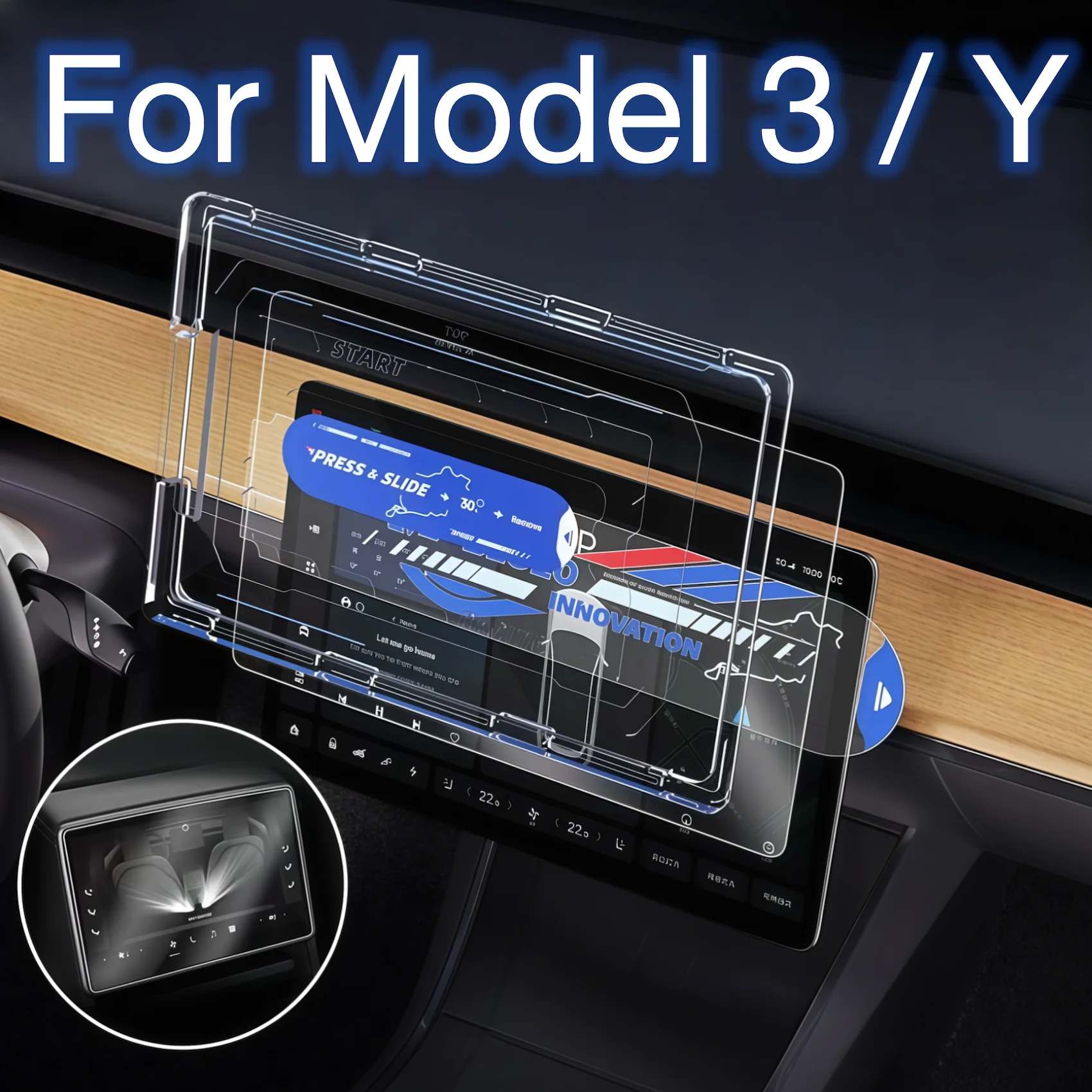 

Защитная пленка из закаленного стекла для Tesla Model Y Juniper, аксессуары 2026 для Tesla Model 3 Highland, аксессуары