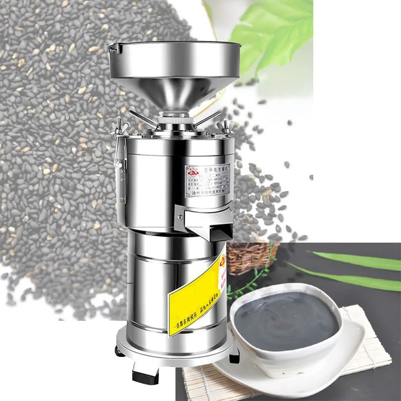 Smooth Fine Grinder Machine Commercial Full Automatic For Fresh Grind Rice Milk Nut Peanut Sesame Sauce Grinder