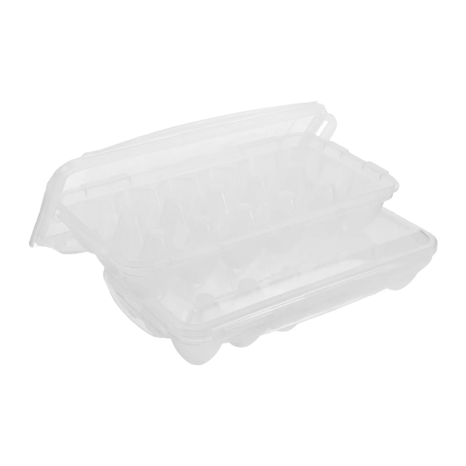 

2Pcs Egg Storage Box Transparent Plastic Stackable Organizer Organizer Refrigerator Holder Fresh Egg Rack Keeper Tray