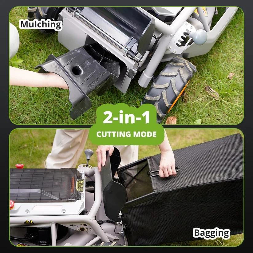 Cortacésped Robótico Personalizado Mowrator S1 con Control Remoto, 4WD, 75% 37 ° Cortadora para pendientes pronunciadas (Edición con ruedas anchas)