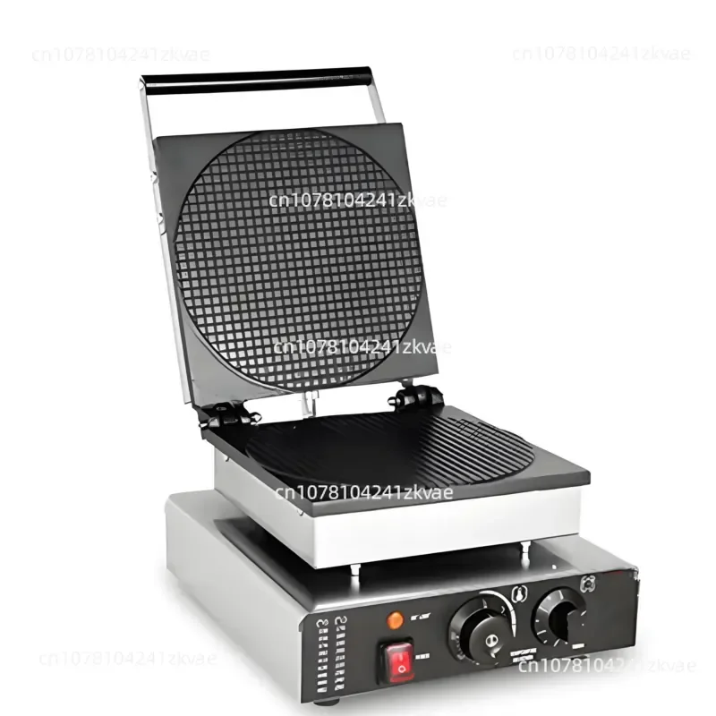 Commercial Stainless Steel Waffle Double Head Round Crispy Chicken Roll Multifunctional Ice Cream Leather