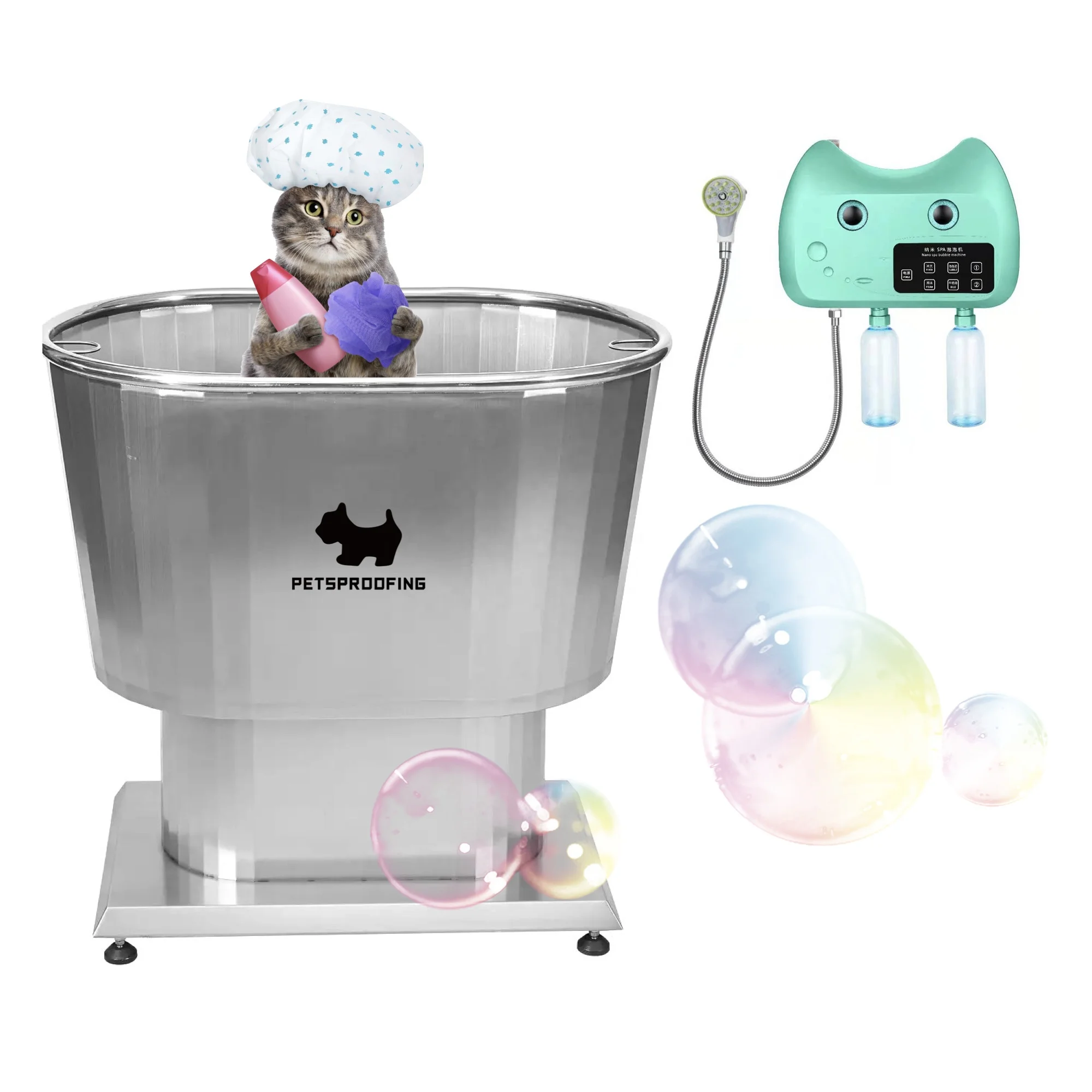 

Multifunction Grooming Round Shape Pet Water massage Spa stainless steel Dog Bath Tub Bathing Tubs Price Bathtub