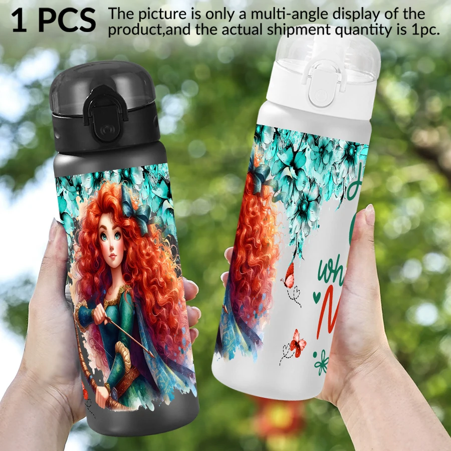 ขวดน้ำพลาสติกลายดอกไม้ดิสนีย์ บราเวอร์ ขนาด 26 ออนซ์ สำหรับเล่นกีฬากลางแจ้ง ของขวัญวันเกิด/งานเลี้ยงฉลองกลับบ้าน