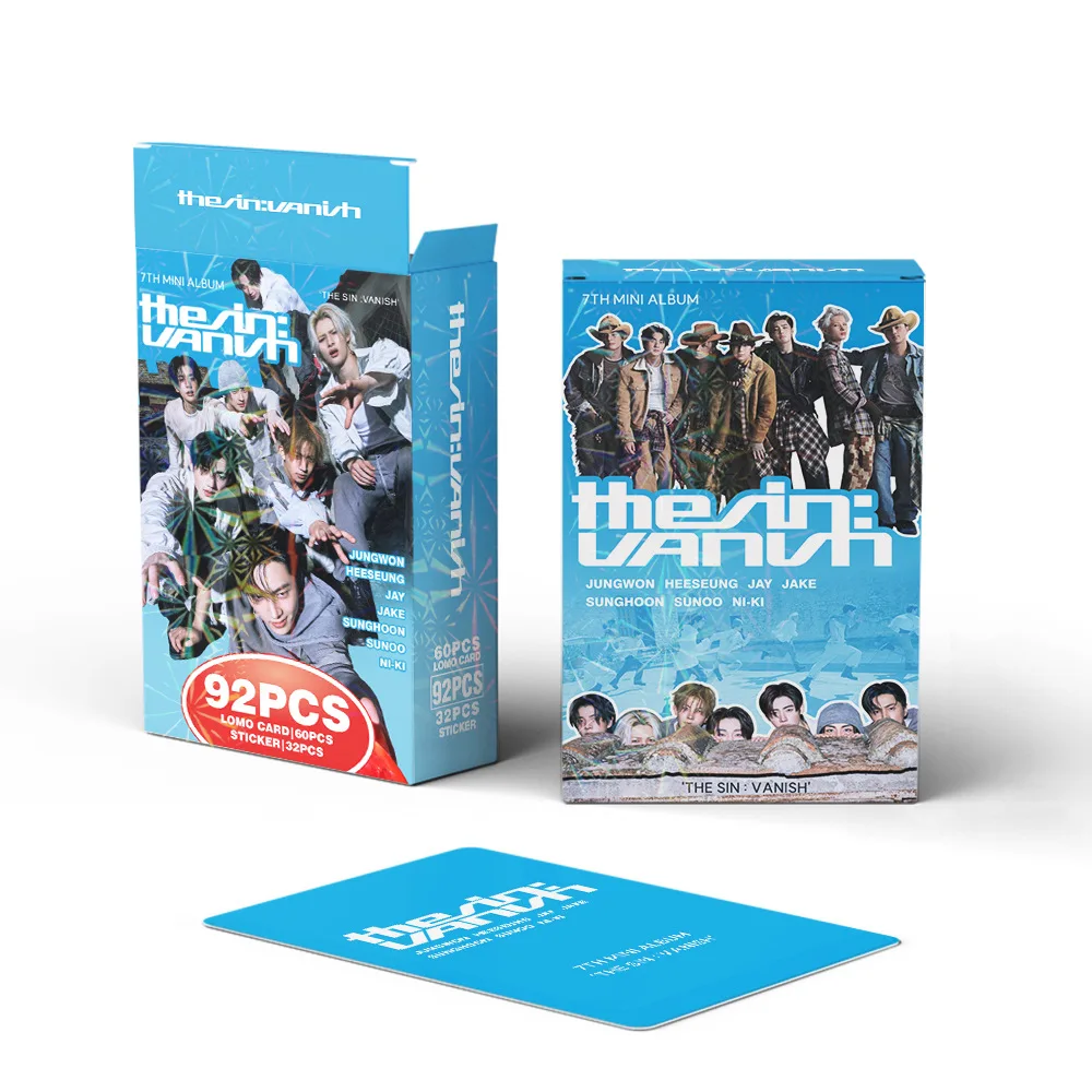 

92 K-pop Boy Group Mini Cards New Album 'THE SIN VANISH' Photo Cards, Celebrity Stickers, LOMO Cards, Fan Collectibles