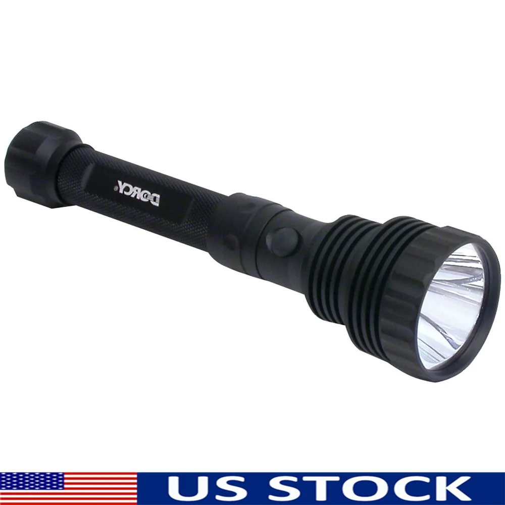 

1600 Lumen USB Rechargeable LED Flashlight Power Bank Durable Aluminum Waterproof High Low Strobe Settings 365m Beam Distance