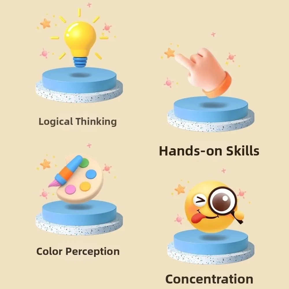 2Set Creative Bottle Matching Game Interactive Logical Thinking Montessori Color Sorting Memory Training Innovative Thinking