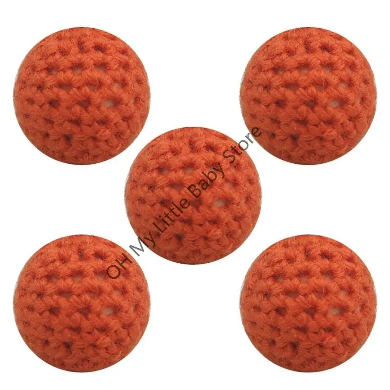 M76C 5 قطع حبات كروشيه لمشبك اللهاية وقلادة وسوار حرفية