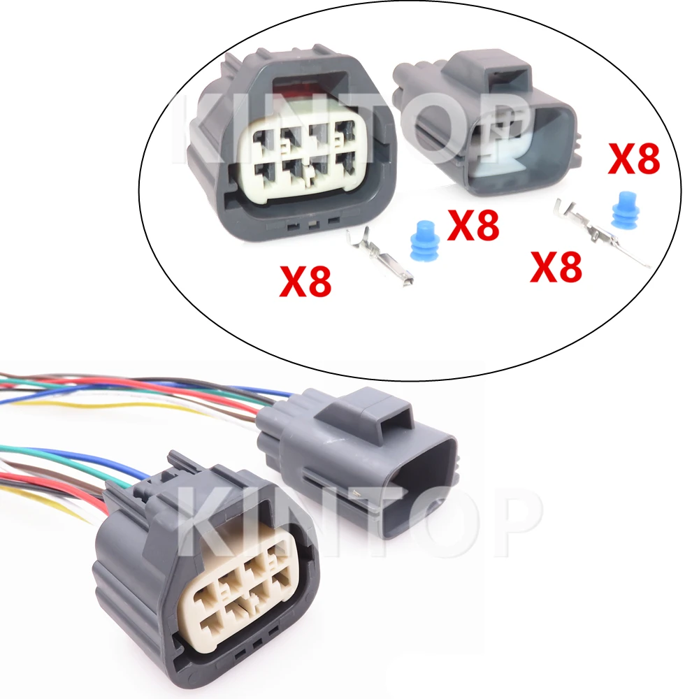 1 Set 8 Pin Waterproof Socket AC Assembly 7283-5684-10 7282-5684-10 Car Throttle Accelerator Pedal Position Sensor Connector