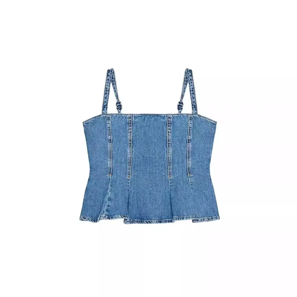 

Ba Эластичный дизайн Юбка трапециевидной формы с прямым воротником Джинсовый топ Женский плюс размер Внутренняя одежда Обычная длина Чистый цвет