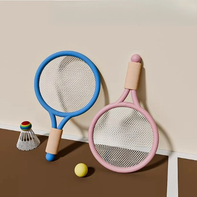 Kids badminton racket interactive boys girls outdoor training tennis sports