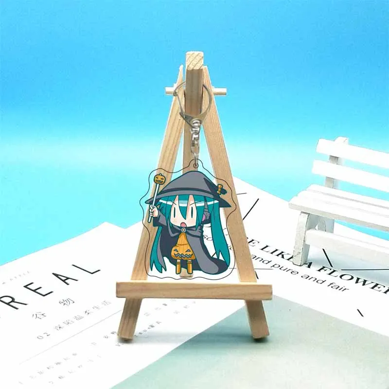 Chaveiro Pingente de Acrílico Hatsune Miku Anime Fofo para Bolsa, Carro, Presente de Joia para Amigos e Casais, Moda Desenho Animado