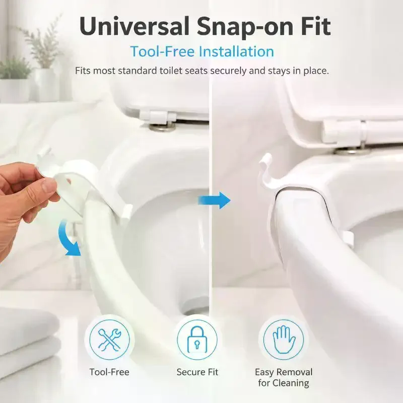 Toilet Seat Stabilizer Bumper 1Pc Fix Wobbly Loose Toilet Lid No Tools Required Easy Install for Home Bathroom