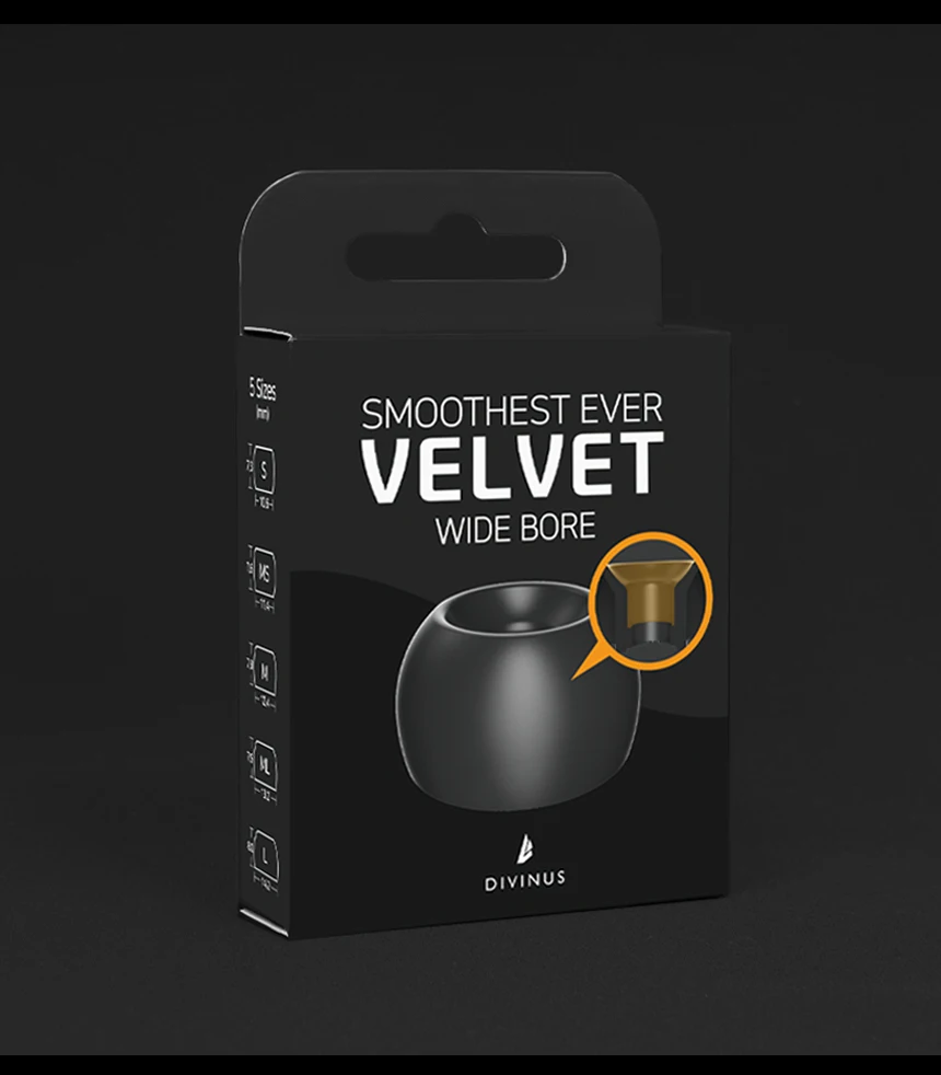 ELOIT/DIVINUS Velvet Wide Bore Silicone Earphone Eartips For 4-6mm Nozzle, Soft Deeply Ear Tips For Earbuds Tanchjim 4U,Davinci