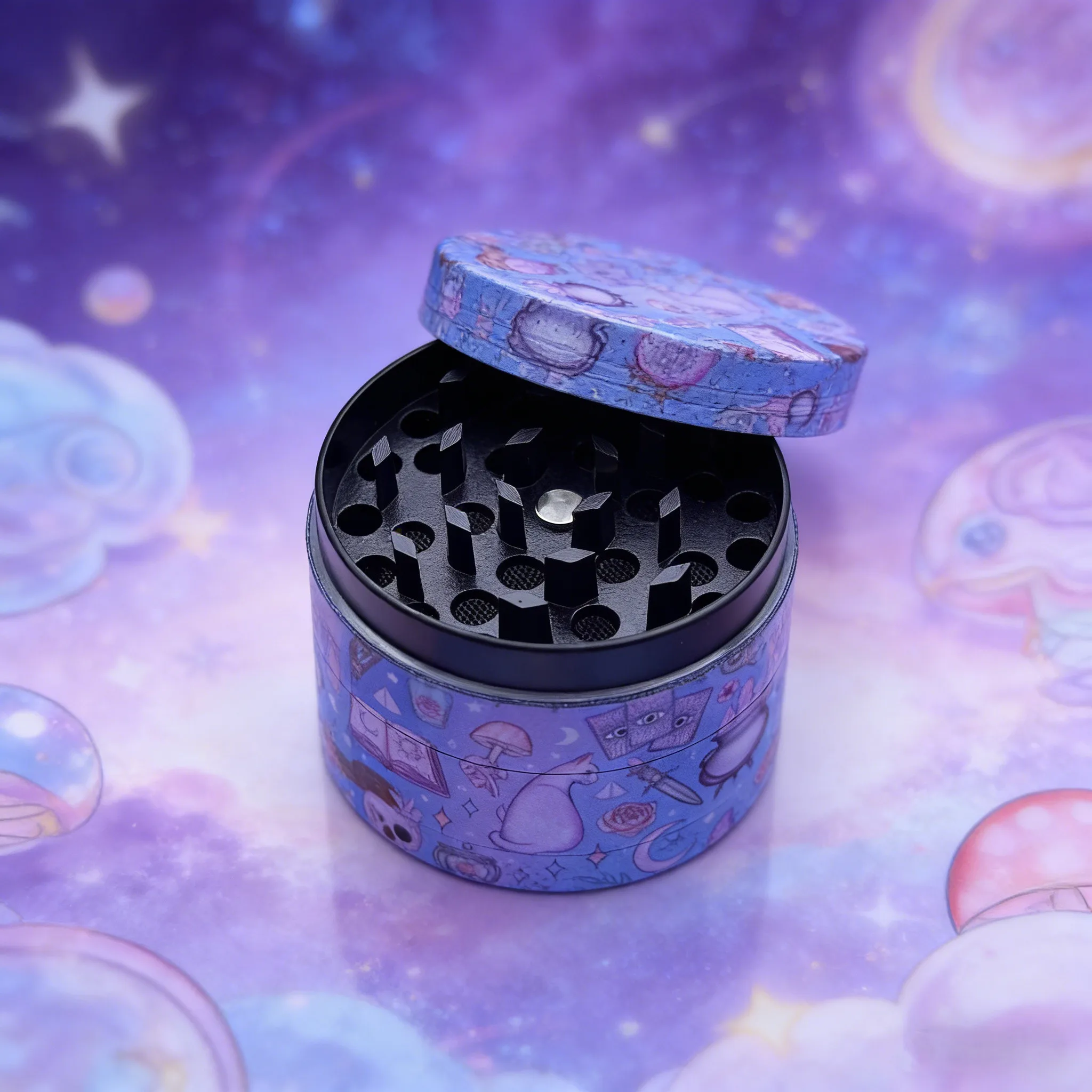 1/2 Pack Mystical Cats Herb Grinder Rolling Tray image 4