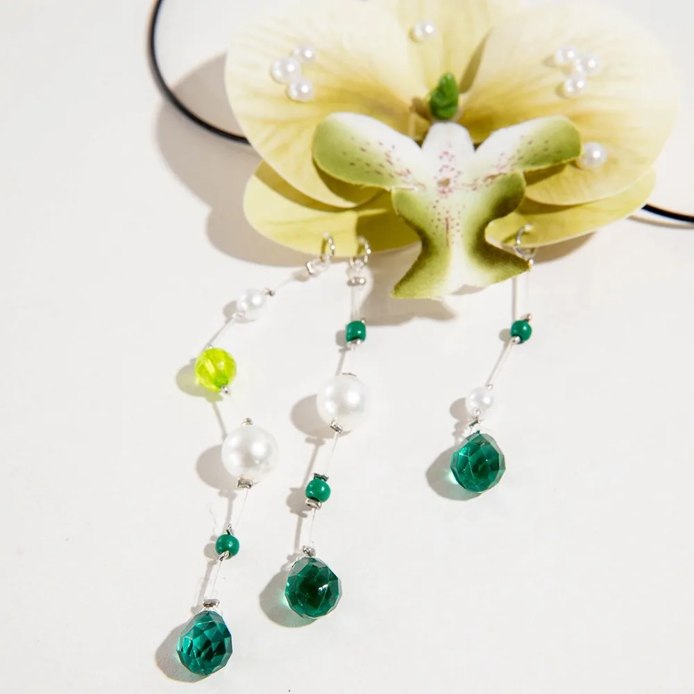 New Large Flower Flower Choker Necklace Long Rope Chain Y2K Exaggerated Necklace Drawstring Adjustable Orchid Necklace Ladies