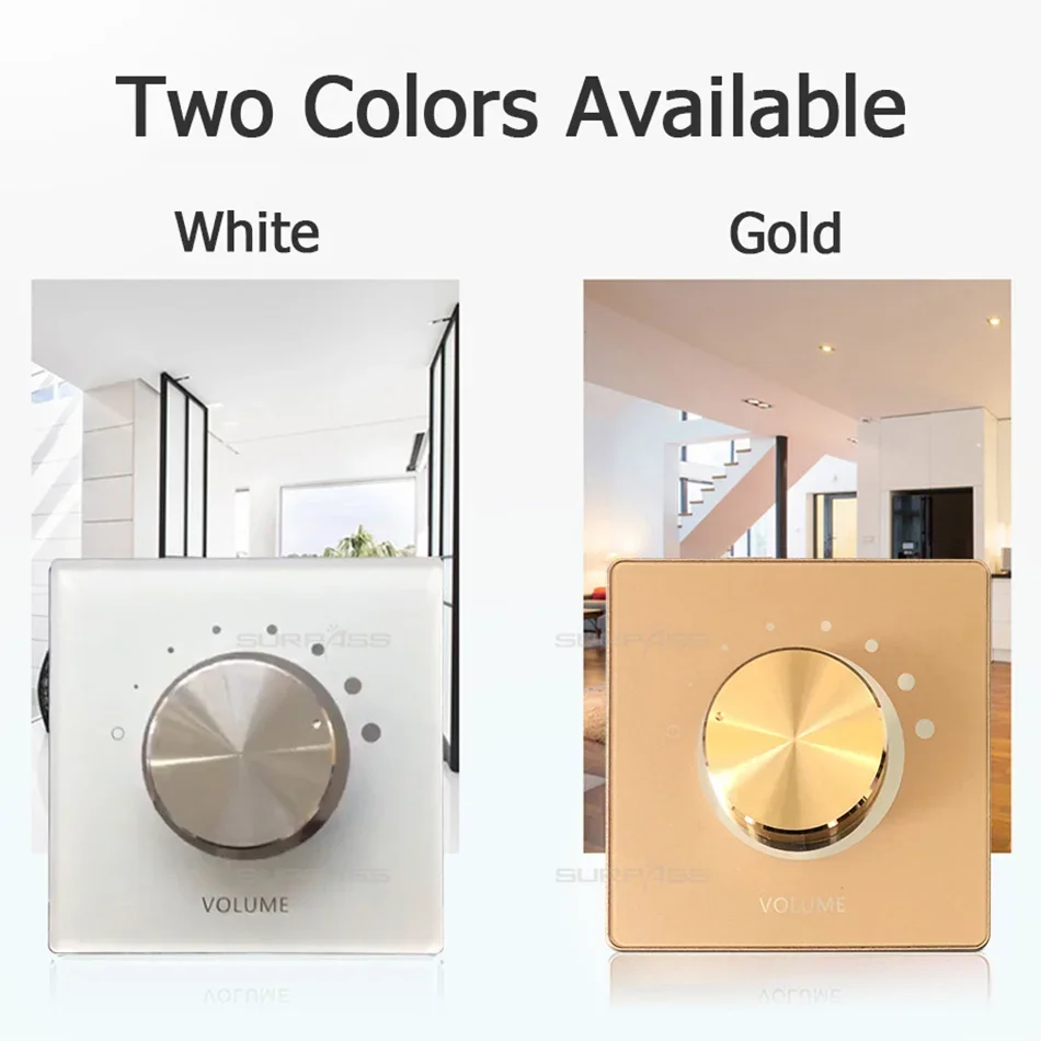 Inteligentny dom 7 klasy obrotowe pokrętło sterowanie muzyką Panel ścienny regulator głośności do sklepu kuchennego w sypialni