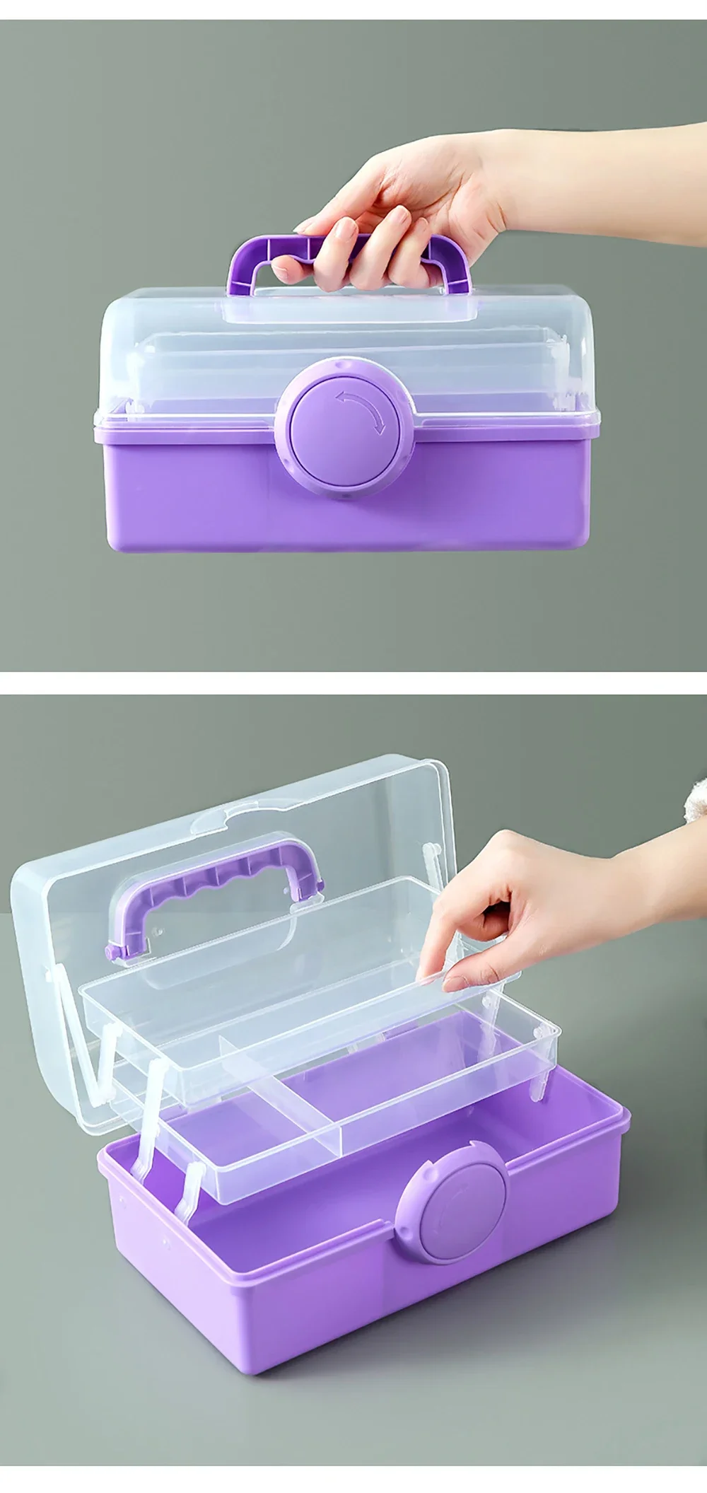 57 flaschen Drei-schicht Multifunktionale Diamant Malerei Koffer Container Kosmetik Tragbare Lagerung Box Werkzeuge Tablett Zubehör – Detail 7