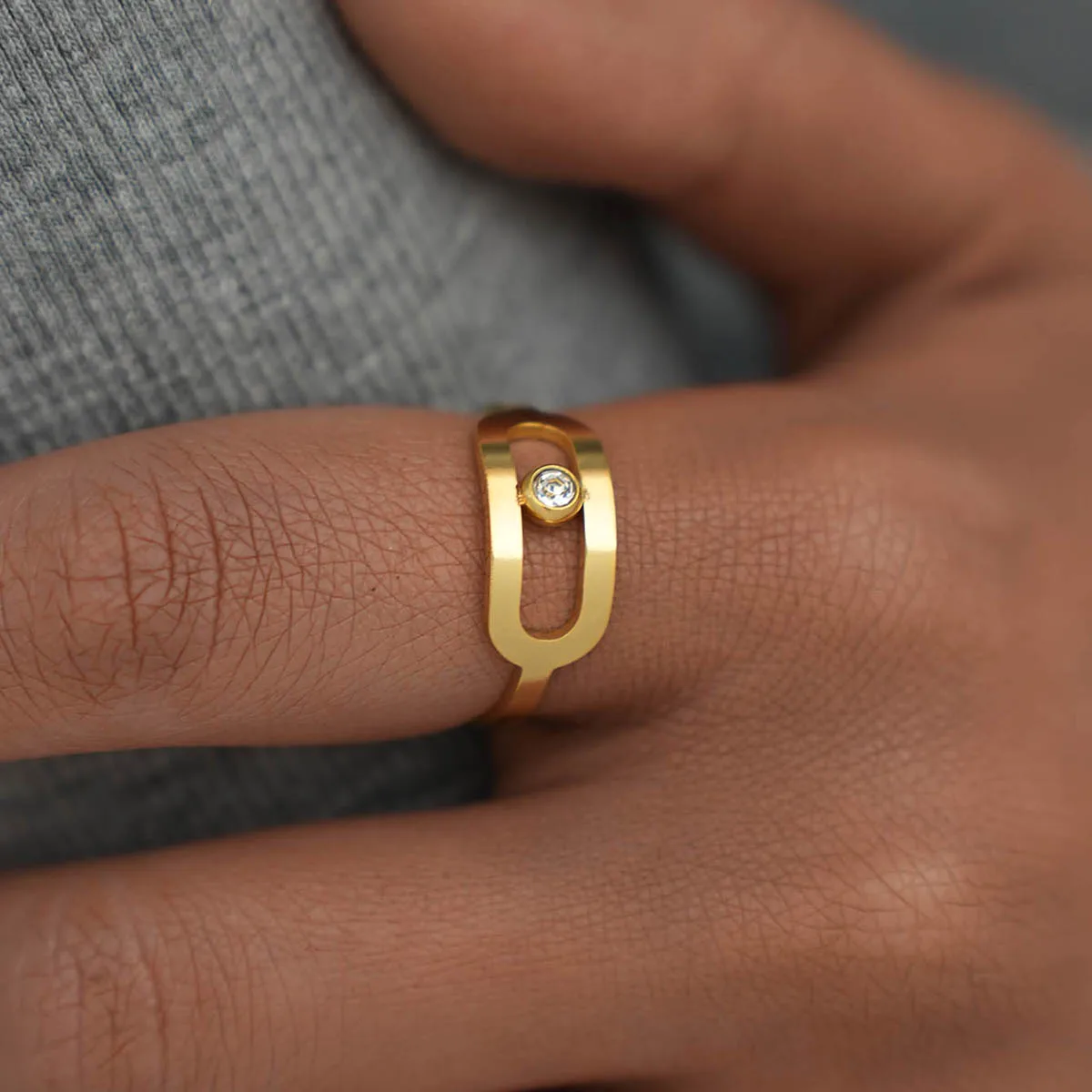 Edelstahl 18K Vergoldete Verstellbare Offene Ringe für Damen Wasserdichter, hochwertiger Damenschmuck für den täglichen Gebrauch usw.