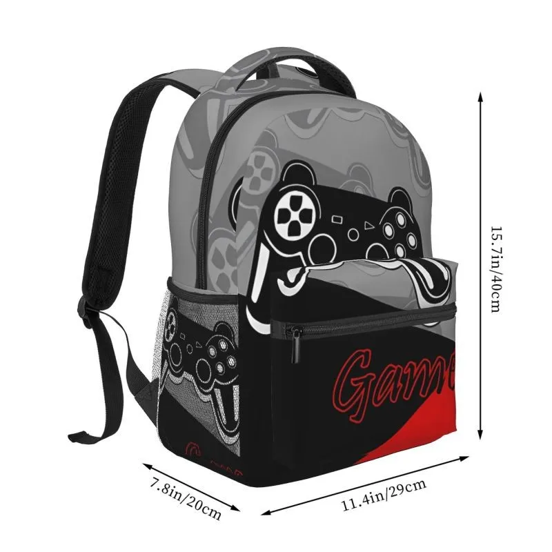 Game Controller Backpacks For Boy/Girls Children Best Gifts 2D Flat Cartoon Laptop Bags Teenage Schoolbag Outdoor Leisure