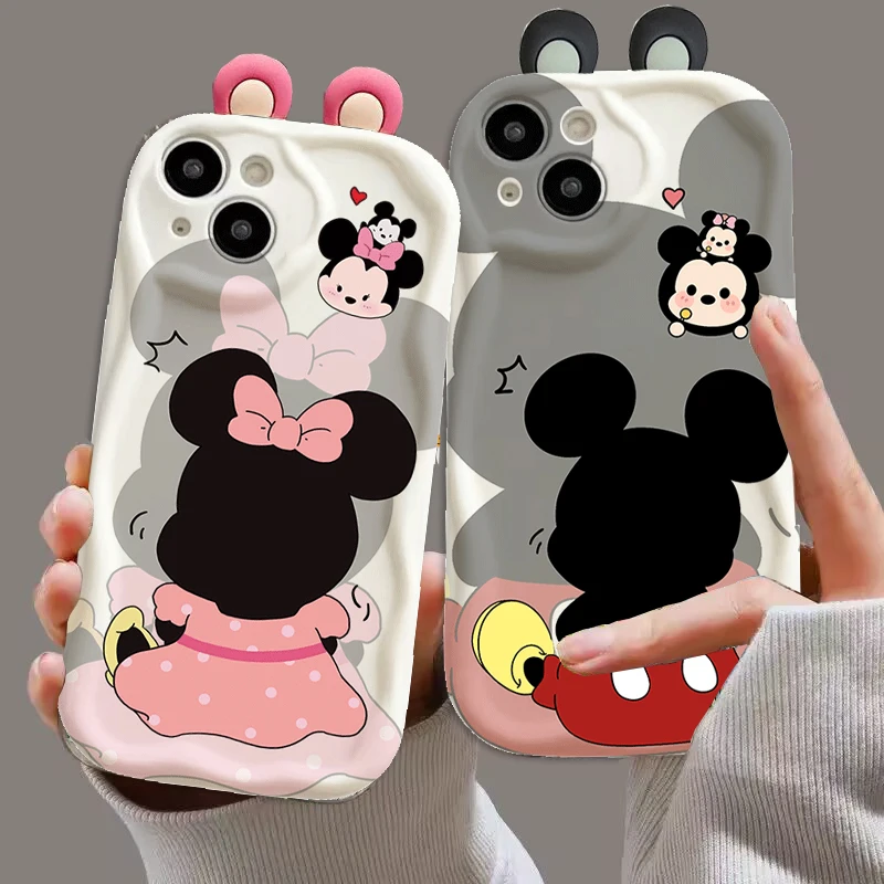 Casing Ponsel Telinga Mickey Minnie Mouse 3D untuk Huawei Honor 400 Pro 200 90 Lite X9B X8C X8B X8A X7B X7A X6B X6C X6A X5B X8 5G