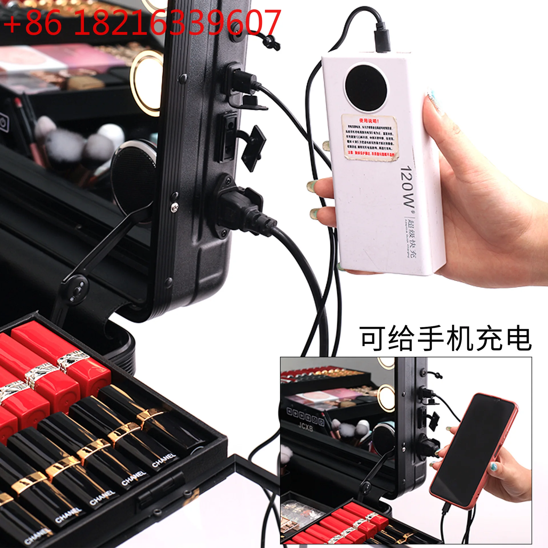 YAO PC cosmetic case with light with Bluetooth audio tempered mirror intelligent voice function