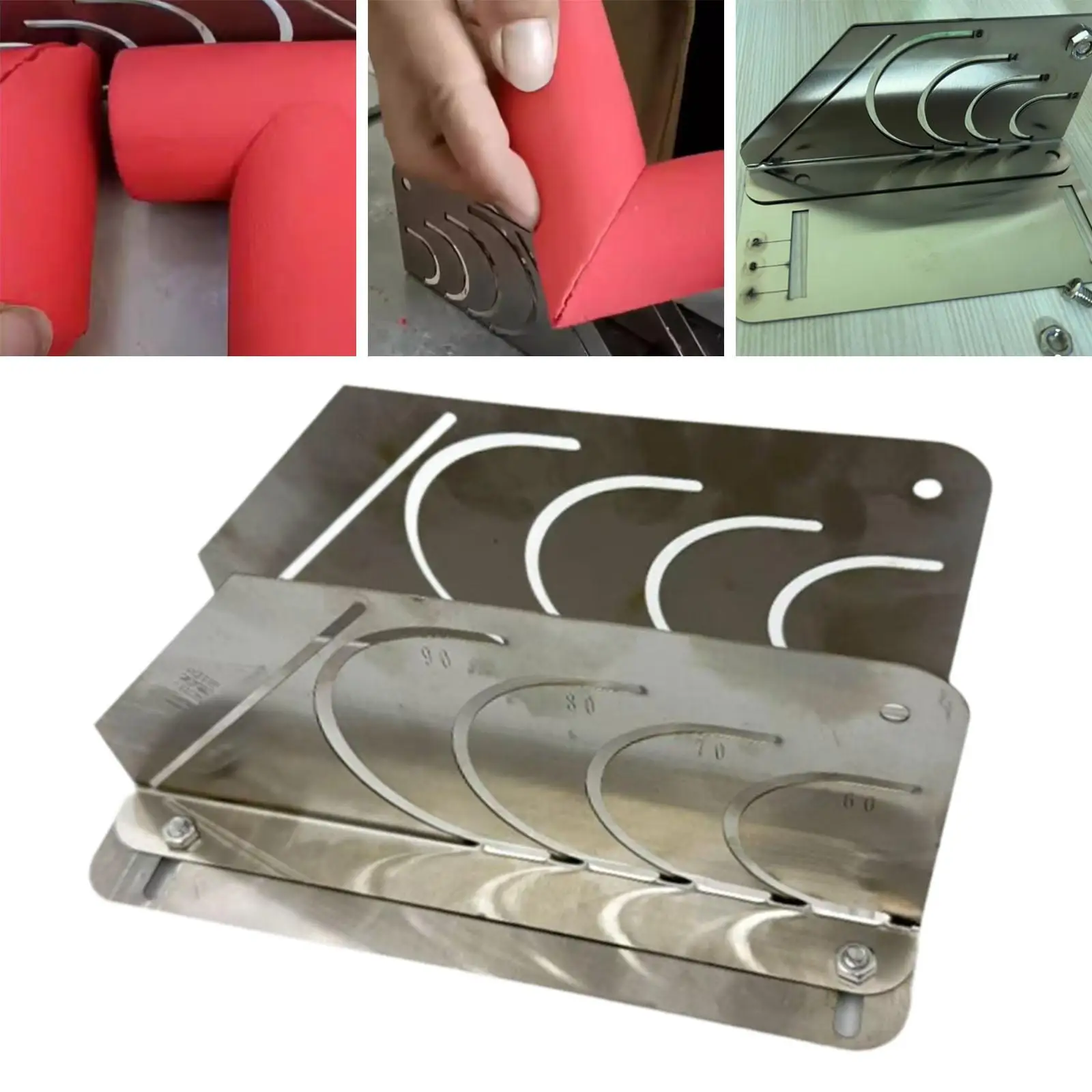

45° Rubber Insulation Pipe Cutter Guide Fits 60-90mm Pipes Home Industries Foam Pipe Cutting Guide Insulation Pipe Cutting Jig