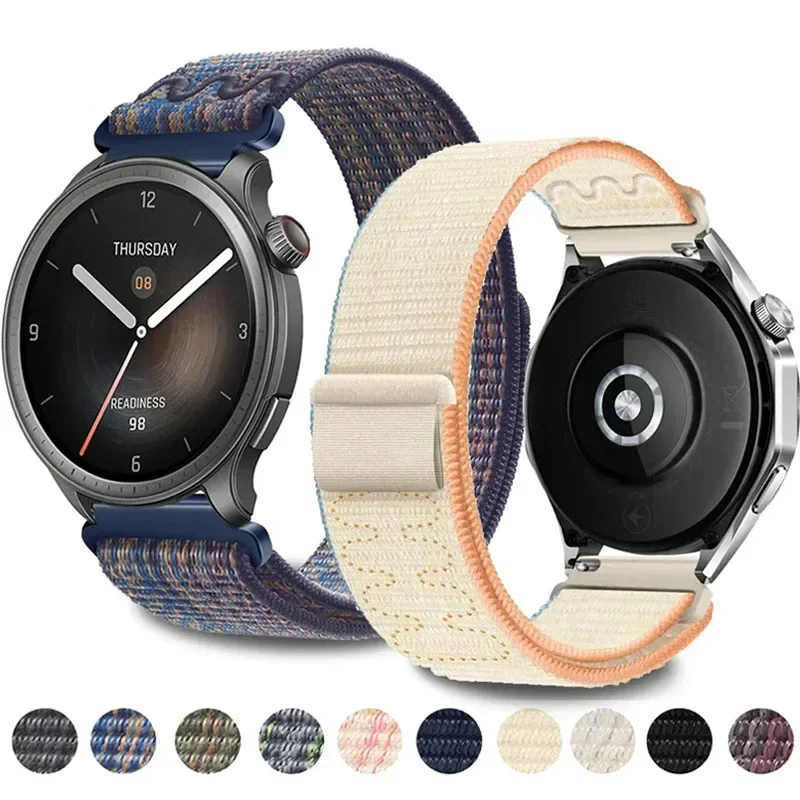 20mm 22mm Smart Watch Armband für Amazfit Balance GT4/1, 5 46mm Nylon Loop Armband für Samsung Galaxy Uhr 3/2 Classic 5 Pro 45mm