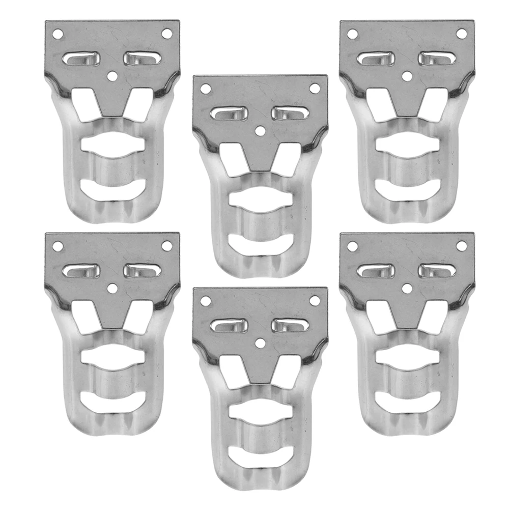 

6pcs Iron Flagpole Mounting Bracket Heavy Duty Adjustable Wall Mount For Outdoor Garden Classroom School Decorative Metal