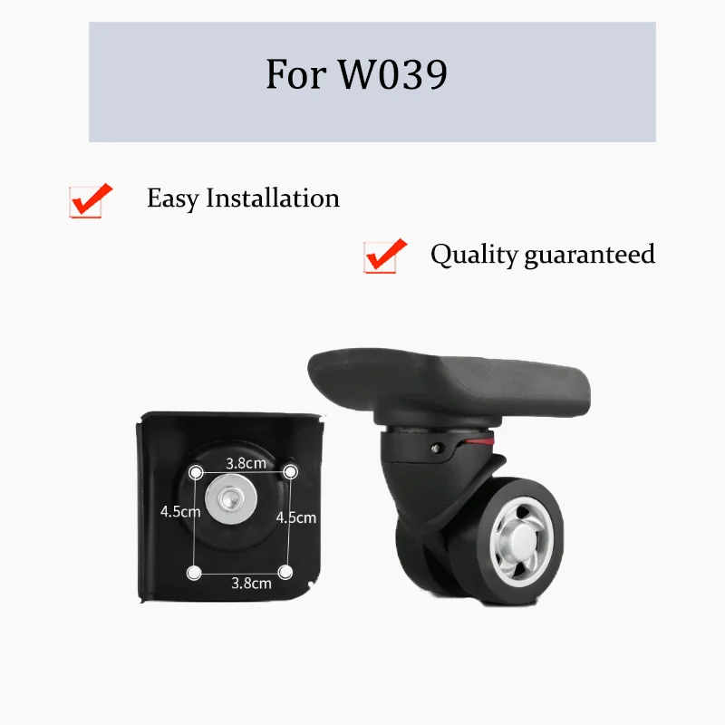 

For W039 High Quality Luggage Wheels Replacement 360° Swivel Silent Casters Heavy Duty for Travel Suitcase Repair