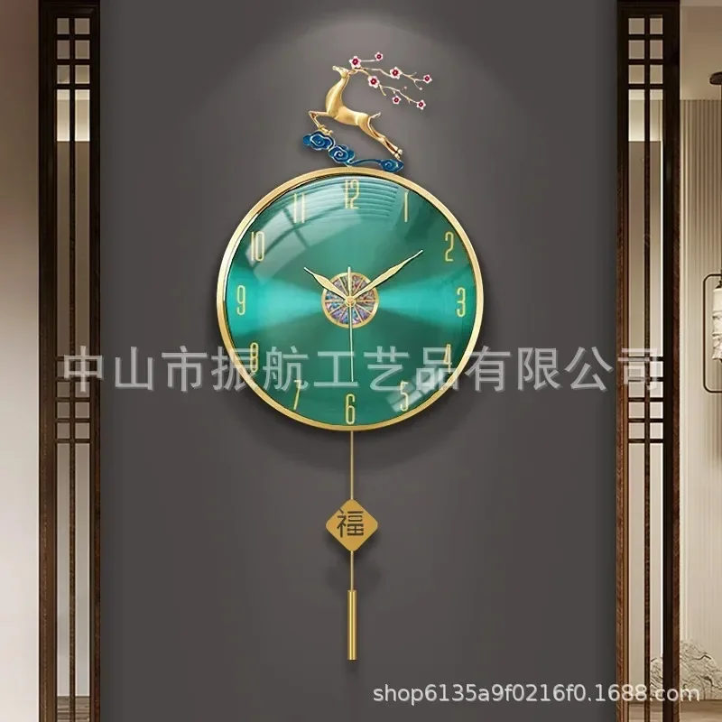 New Chinese brass wall  living room home fashion 2024 high-end atmospheric art pendulum hanging