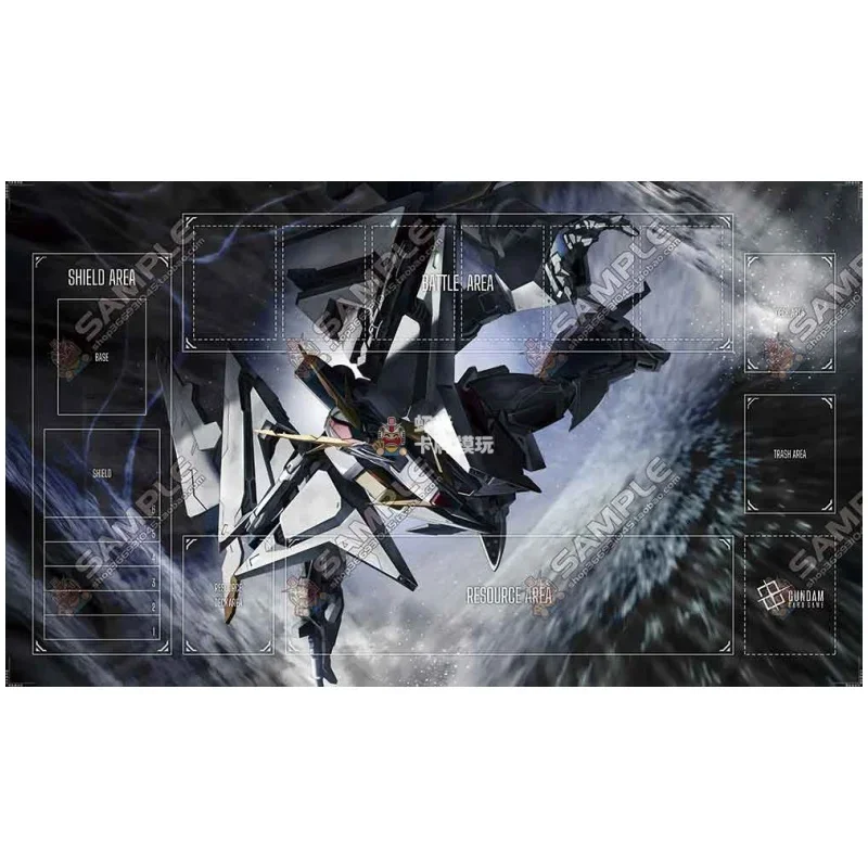 البدلة المتنقلة جاندام هاثاواي سلسلة TCG 600X350mm لاعب واحد بطاقة المعركة Playmat أنيمي الكرتون المبارزة طبق المطاط الجدول وسادة #4