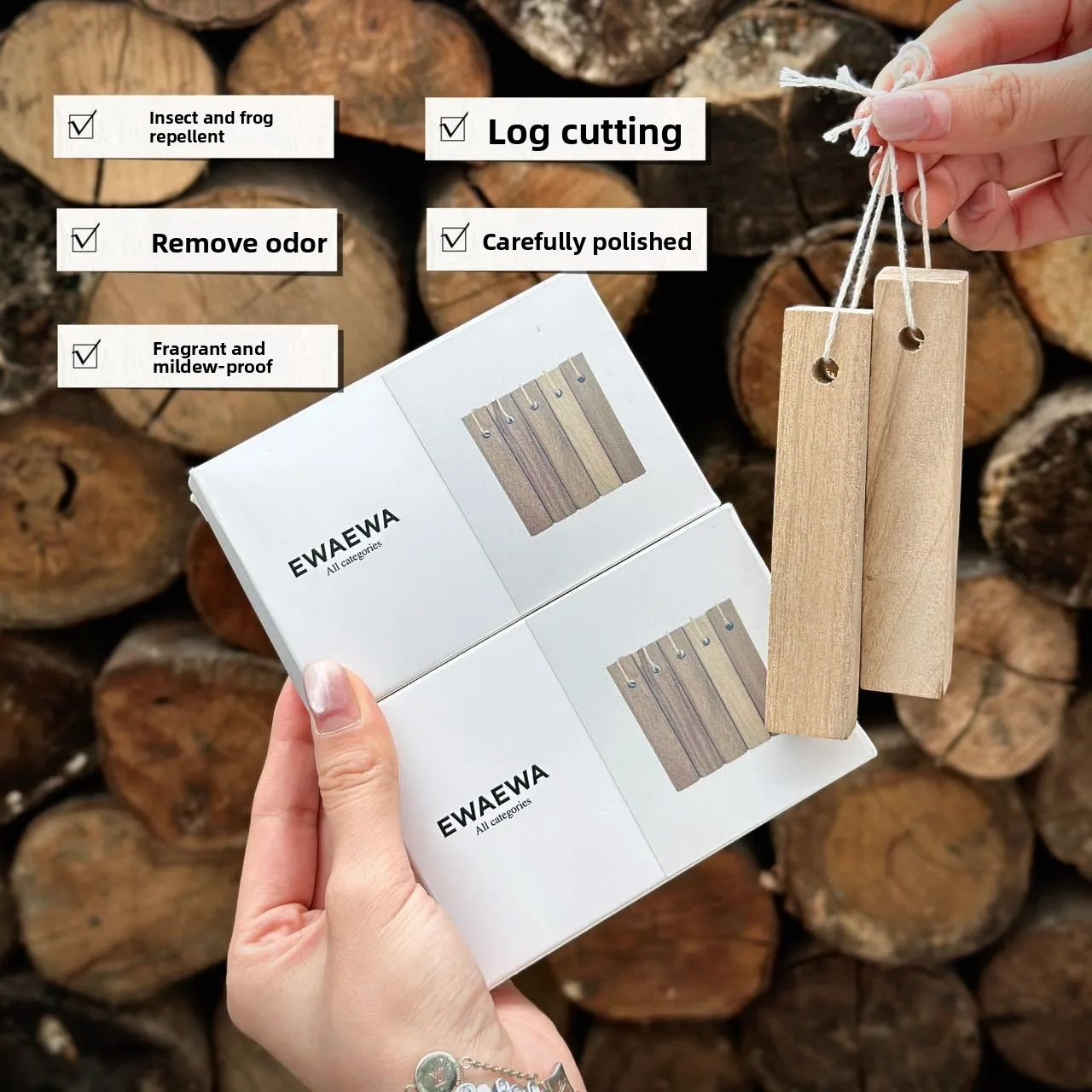 Natural Camphor Wood Sticks Wardrobe Insect Moth Repellent Mildew Proof Odor Remover Aroma Diffuser Home Non-toxic Deodorant