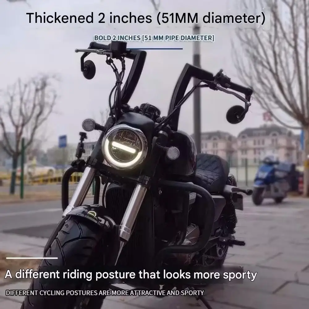 Motorcycle modified handlebars, modified steering handles, heightened handles, faucet fixed handles for QJMOTOR 300SRV SRV 300