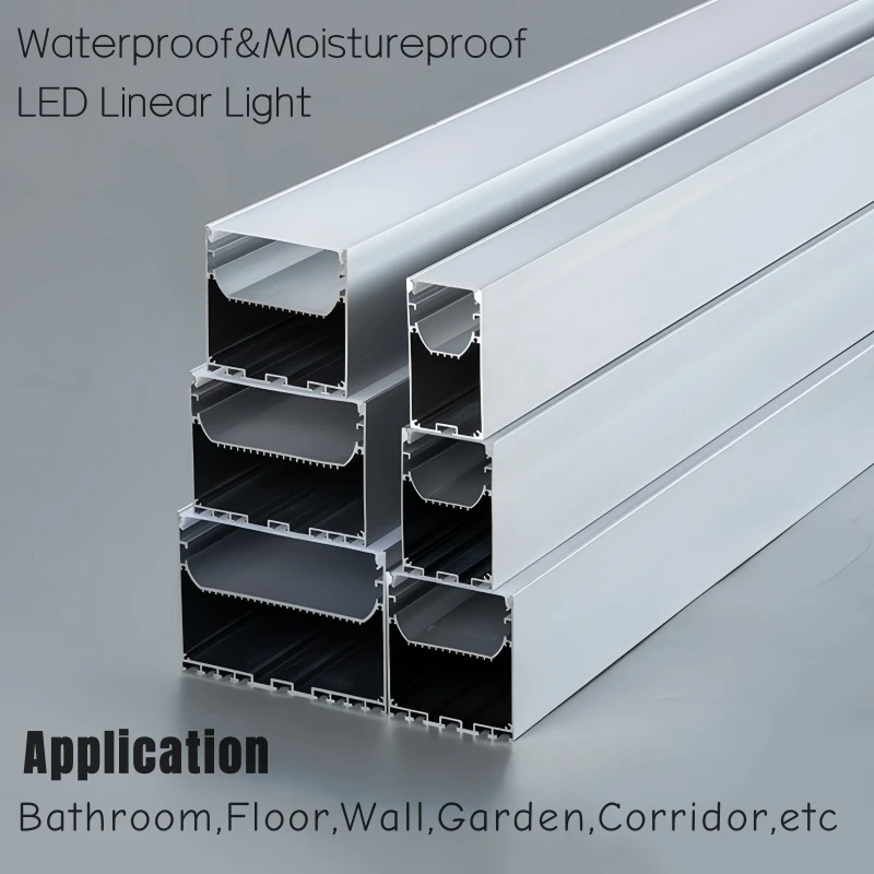 ثلاثة جوانب متوهجة LED الألومنيوم الشخصي مصباح أنبوبي سطح شنت قناة الناشر خزانة الحمام الغرور شريط المنزل ضوء