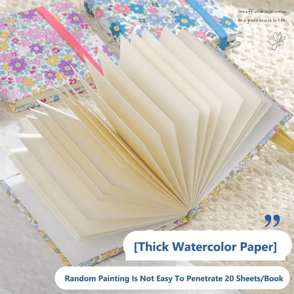 高品質ミニ水彩画帳正方形ポータブルポケットスケッチブック厚みのある 300 グラムアート絵画メモ帳旅行