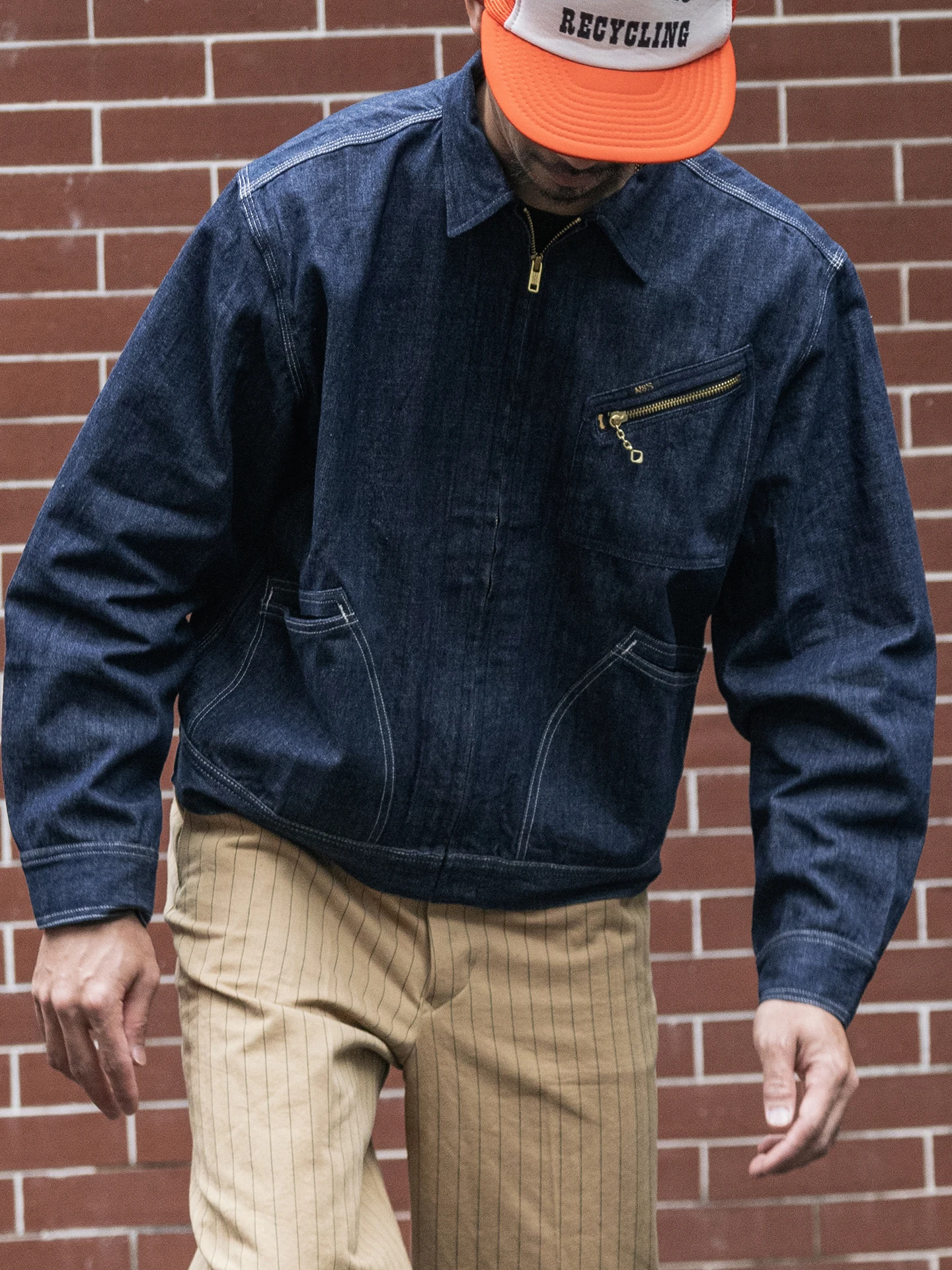 

Спецодежда Джинсовая одежда Jaet Stand Fit Long Sve Воротник на молнии Плоское плетение Бамбуковый рабочий воротник на молнии Jaet Молодежная осенняя обычная одежда