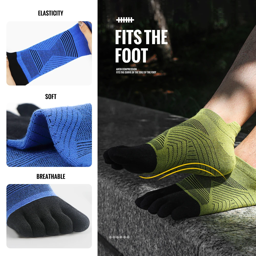 WRELS Merino Wool Hiking Socks Thermal Warm Ski Socks Sweat Wicking Breathable Thick Outdoor Climbing Running Sports Toe Socks