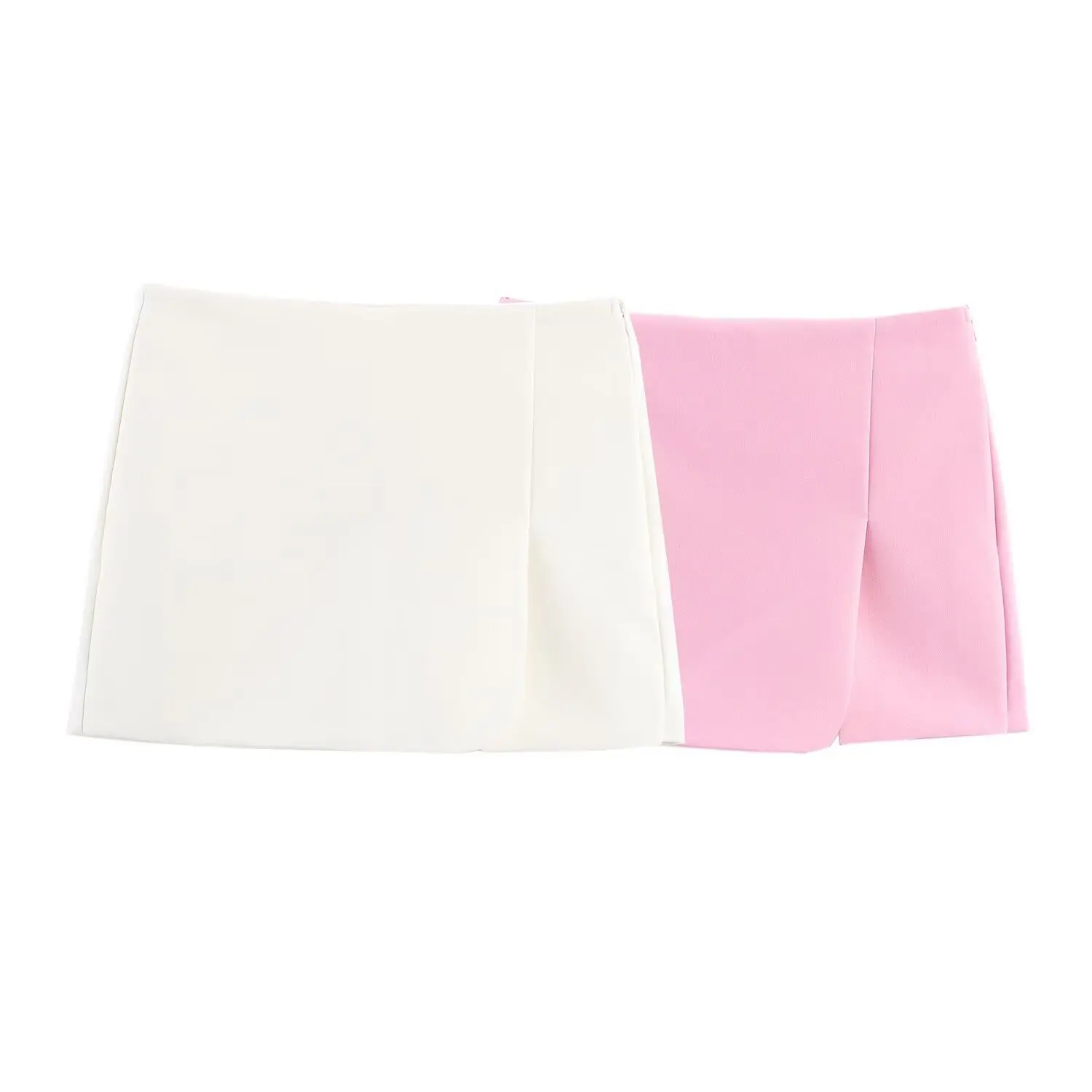 

Sexy High Waist A-Line Skirt with Slit for Women Women's Asymmetric Culottes High Waist Side Zipper Skirt