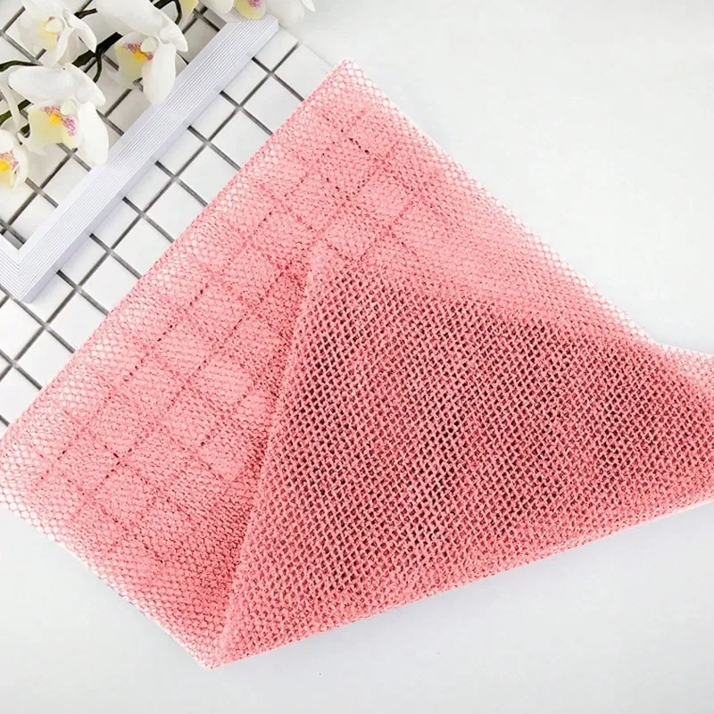 Thickened Double-Sided Nylon Bath Towel with African Mesh Design, Rich Foaming for Effective Back Cleaning and Decontamination